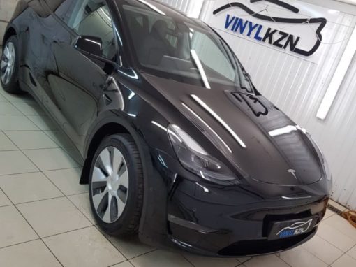 Tesla Model Y — полная полировка кузова, бронирование кузова полиуретановой пленкой SunTek