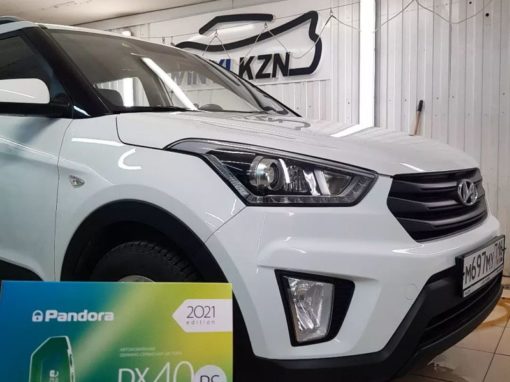 Hyundai Creta — установили охранный комплекс с автозапуском Pandora DX40RS