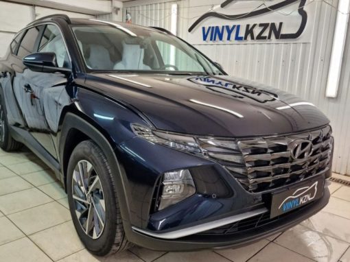 Hyundai Tucson — забронировали полиуретановой плёнкой капот, фар