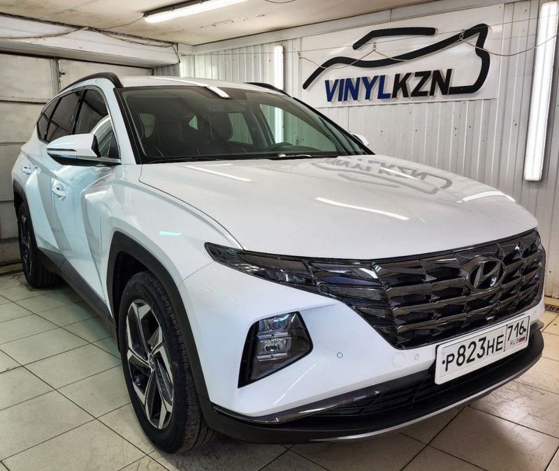 Hyundai Tucson — сделали комплексное бронирование кузова прозрачной полиуретановой плёнкой