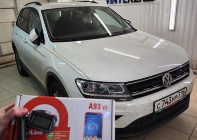 Volkswagen Tiguan — установили охранный комплекс с автозапуском StarLine A93