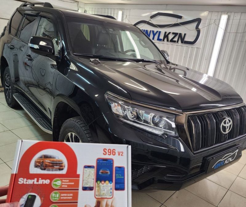 Toyota Land Cruiser Prado — установили охранный комплекс с автозапуском штатного ключа и управлением с телефона StarLine S96 GSM