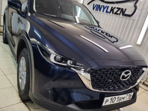 Mazda CX5 — забронировали прозрачной полиуретановой плёнкой капот, бампер, фары, стойки, тонировка стекол