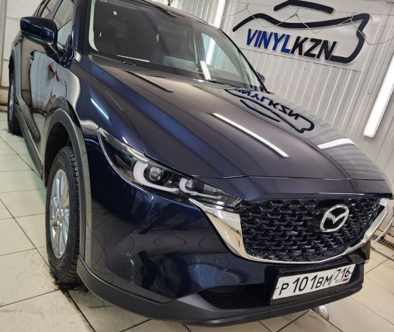 Mazda CX5 — забронировали прозрачной полиуретановой плёнкой капот, бампер, фары, стойки, тонировка стекол