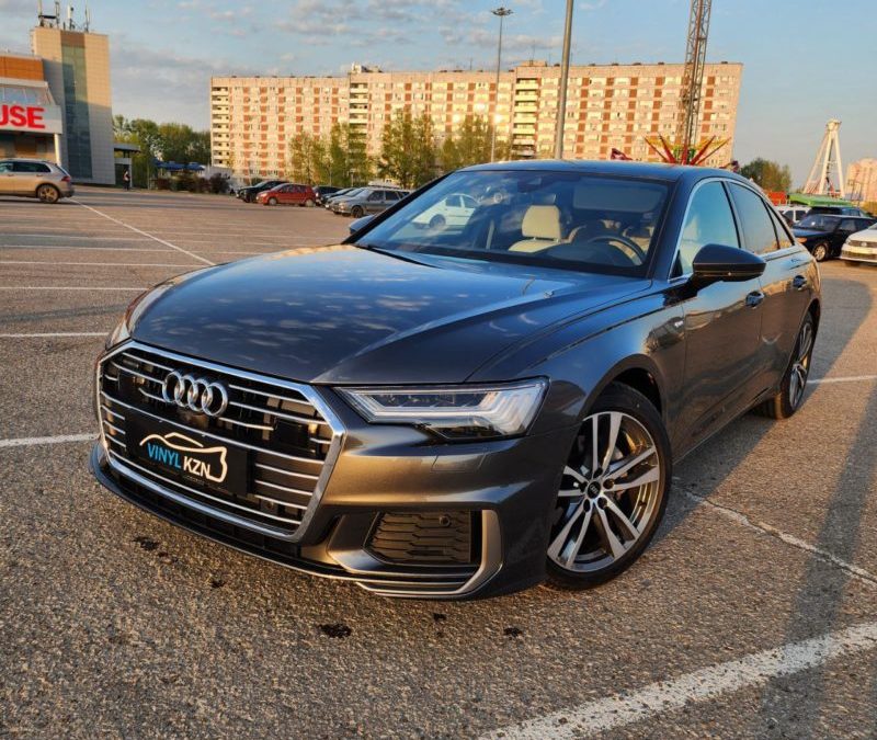Audi A6 — бронирование кузова полиуретановой пленкой, бронирование мониторов, установка доводчиков