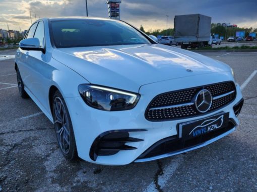 Mercedes Benz Е-class — антихром, бронирование, оклейка крыши и установка диффузора