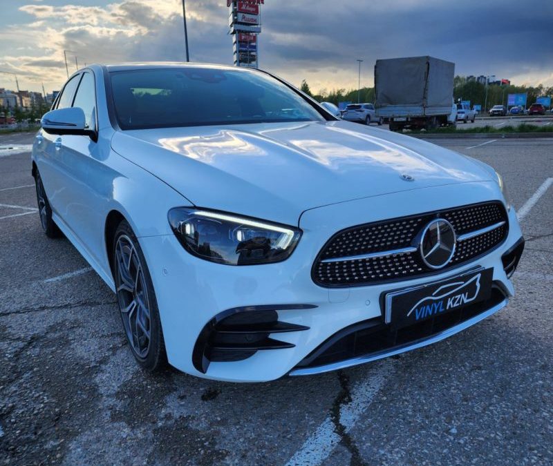 Mercedes Benz Е-class — антихром, бронирование, оклейка крыши и установка диффузора