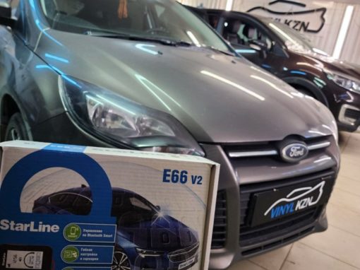 Ford Focus — установили охранный комплекс с автозапуском StarLine E66