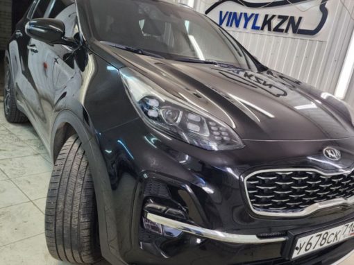 Kia Sportage — установили защитную сетку под бампер