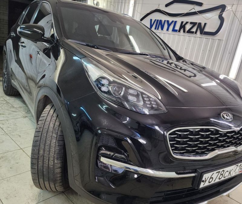 Kia Sportage — установили защитную сетку под бампер
