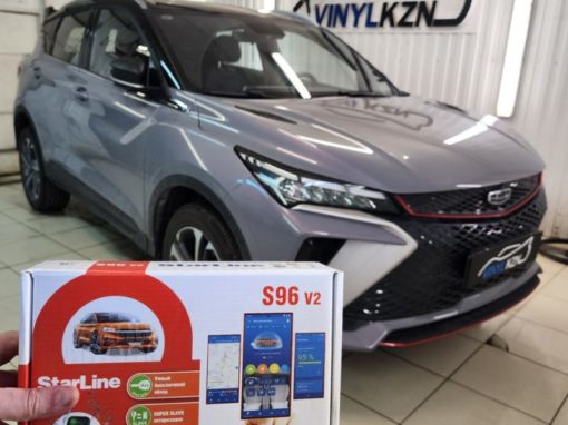 Geely Coolray — установили охранный комплекс с автозапуском и управлением с телефона StarLine S96 GSM