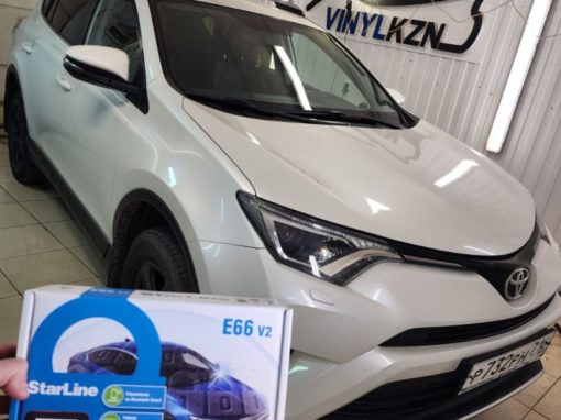 Toyota Rav4 — установили охранный комплекс с автозапуском StarLine E66