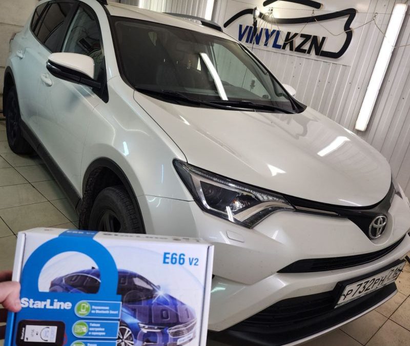 Toyota Rav4 — установили охранный комплекс с автозапуском StarLine E66