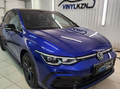 Volkswagen Golf — комплексное бронирование кузова полиуретановой плёнкой и тонировка стекол атермальной пленкой