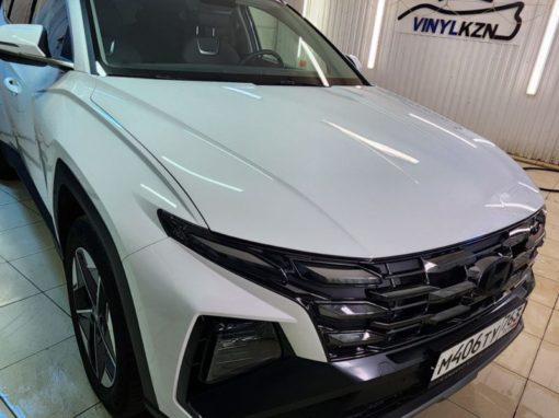 Hyundai Tucson — сделали комплексное бронирование кузова прозрачной полиуретановой плёнкой