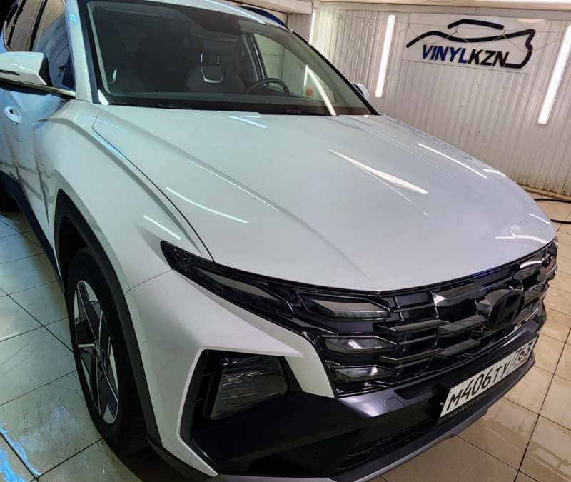 Hyundai Tucson — сделали комплексное бронирование кузова прозрачной полиуретановой плёнкой