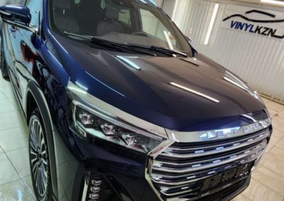 Jetour x90 — бронирование полиуретановой плёнкой капота, фар, крыльев, часть крыши и стоек лобового