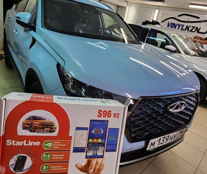 Chery Tiggo 7 Promax — установили охранный комплекс с автозапуском и управлением с телефона StarLine S96 GSM