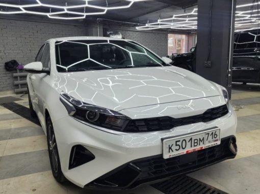 Kia K3 — забронировали полиуретановой плёнкой переднюю часть и все зоны риска повреждения автомобиля