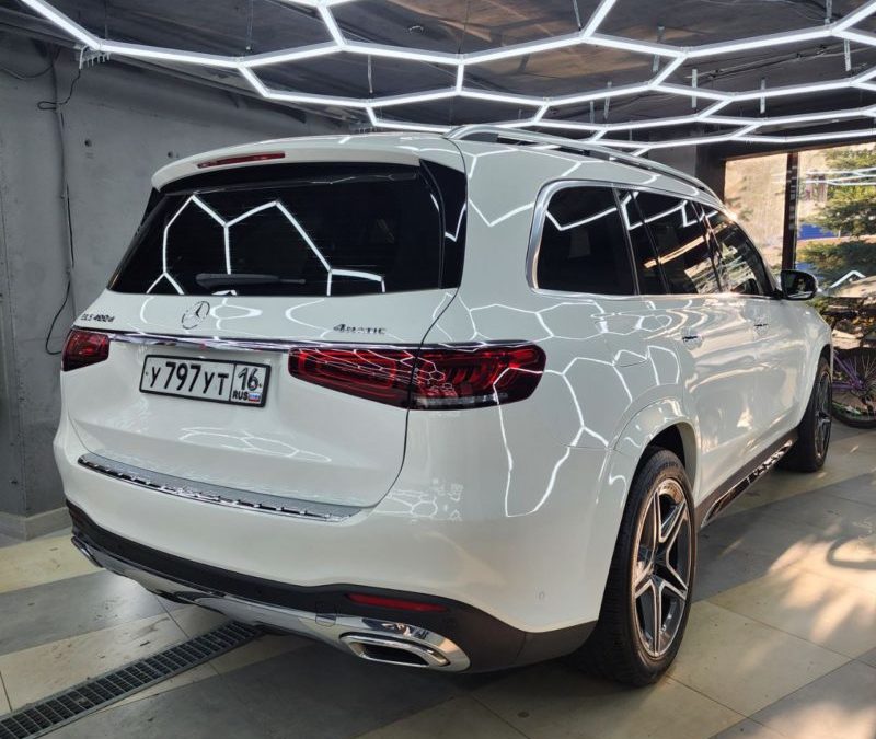 Mercedes Benz GLS — полировка и бронирование кузова полиуретановой пленкой, нанесение керамики