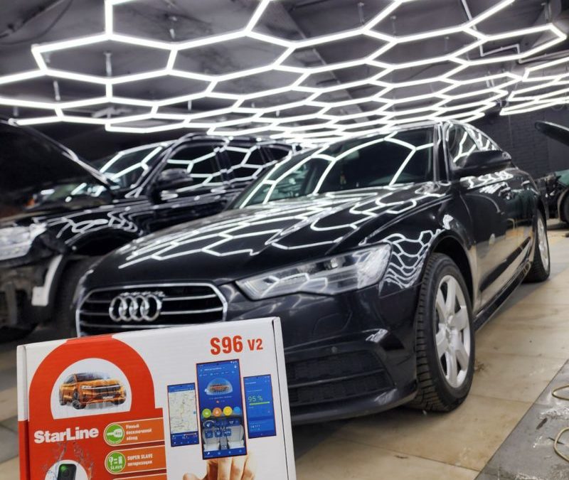 Установили на Audi A6 охранный комплекс с автозапуском и управлением с телефона StarLine S96 GSM