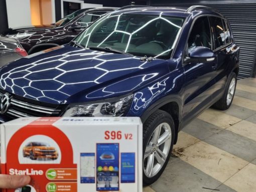 Volkswagen Tiguan — установили охранный комплекс с автозапуском и управлением с телефона StarLine S96 GSM