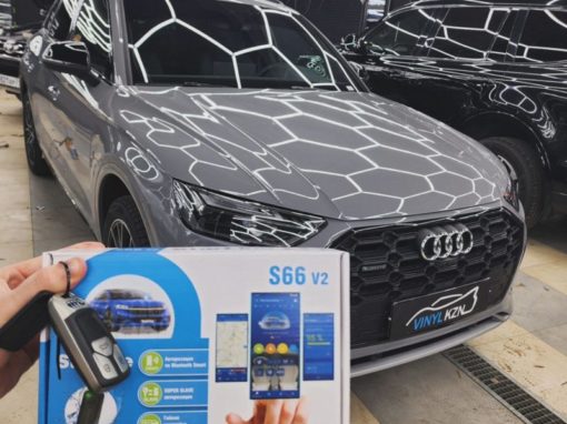 Audi Q5 — установили StarLine S66, тонировка стекол пленкой Ultra Vision Supreme 95%.