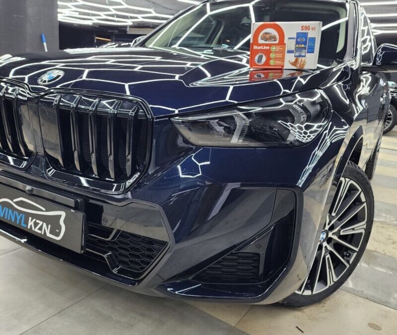 BMW X1 — бронирование кузова, установка StarLine S96 GSM, тонировка стекол Llumar ATR 65%
