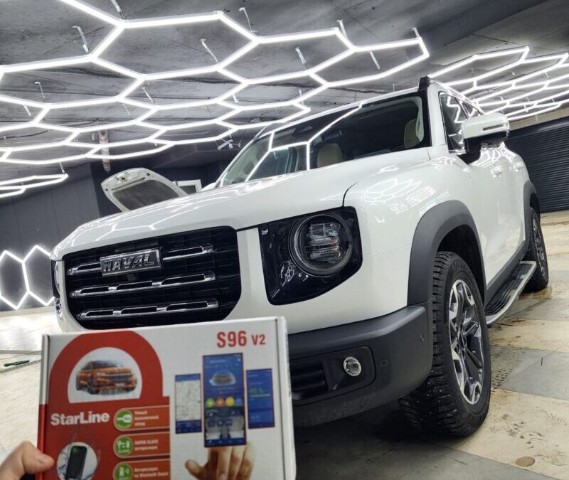 Установили на Haval Dargo охранный комплекс с автозапуском и управлением с телефона StarLine S96 GSM
