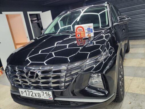 Hyundai Tucson — бронирование кузова автомобиля пленкой, установка StarLine S96 GSM