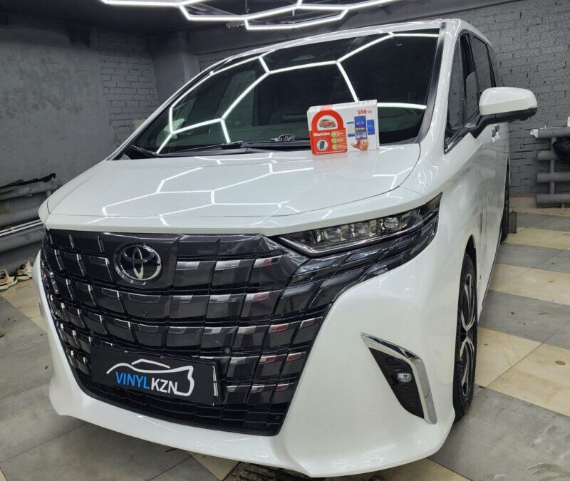 Toyota Alphard — бронирование кузова и лобового стекла, тонировка стекол, установка StarLine S96 GSM GPS