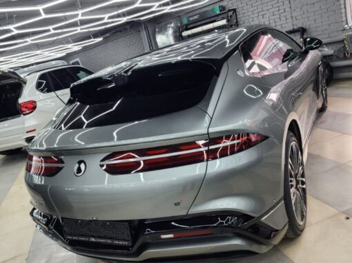 Произвели ремонт вмятины на кузове Denza Z9 без покраски на заднем левом крыле