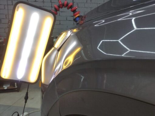 Hyundai SantaFe — сделали ремонт вмятин без покраски, выставили зазоры, отполировали царапины