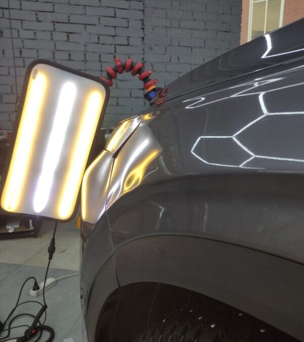 Hyundai SantaFe — сделали ремонт вмятин без покраски, выставили зазоры, отполировали царапины