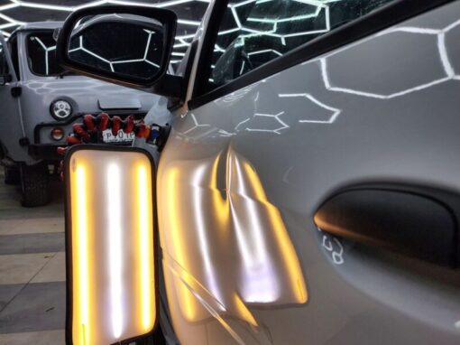 Лада Ларгус — выполнили ремонт водительской двери без покраски