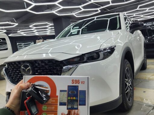 Mazda CX‑5 — установка StarLine S96 GSM Eco, тонировка, бронирование фар, защитная сетка