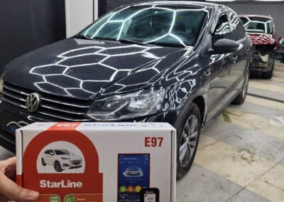 Volkswagen Polo — установили охранный комплекс с автозапуском StarLine E97