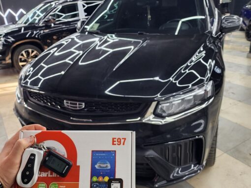 Geely Tugella — установка охранного комплекса StarLine E97 с автозапуском